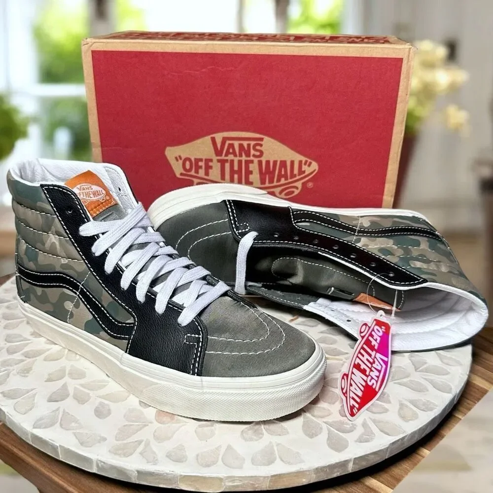 VANS Sk8-Hi Mixed Utility Camo Sneakers Men’s 5 Women’s 6.5 New in Box